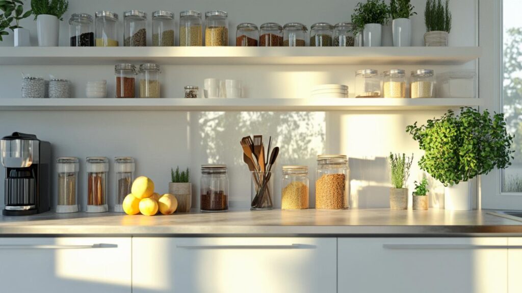 Plan de travail encombré : misez sur les meubles verticaux pour gagner de l&rsquo;espace en cuisine