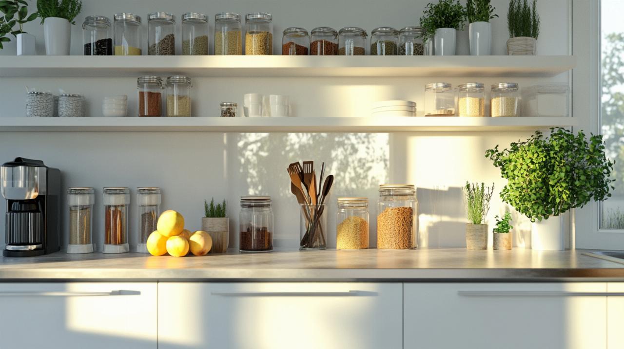 Plan de travail encombré : misez sur les meubles verticaux pour gagner de l’espace en cuisine